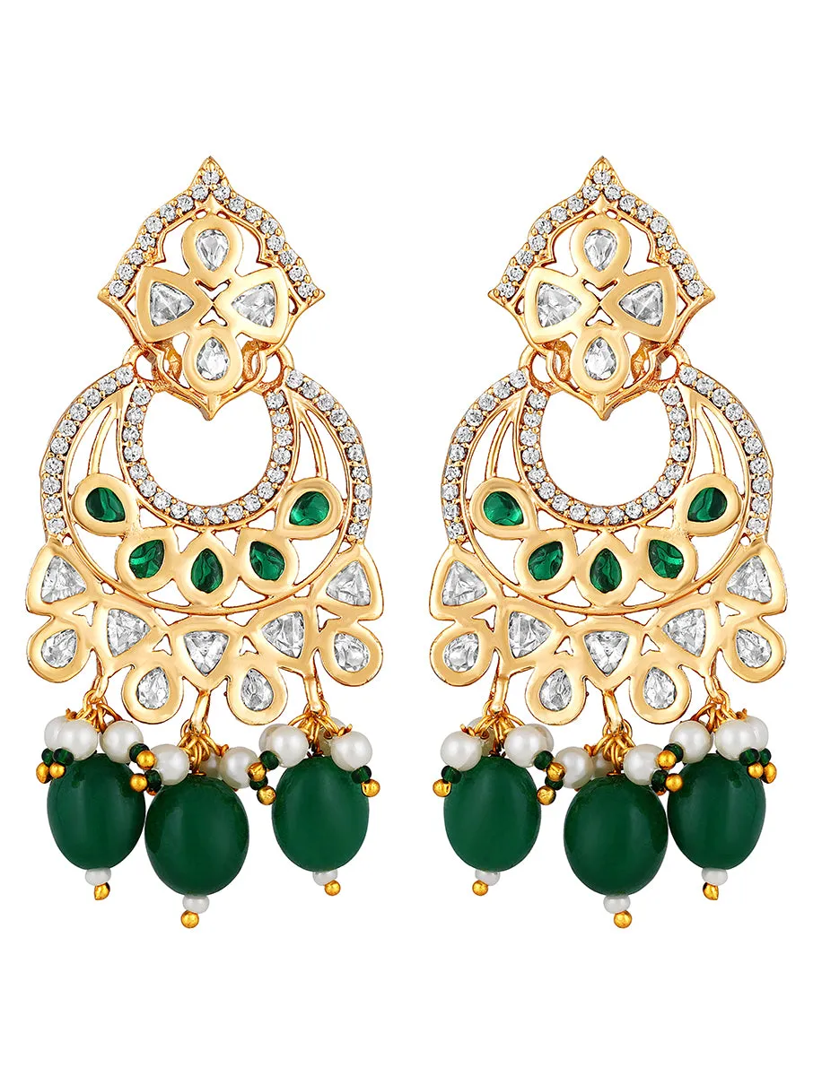 Gold Plated Kundan Earrings