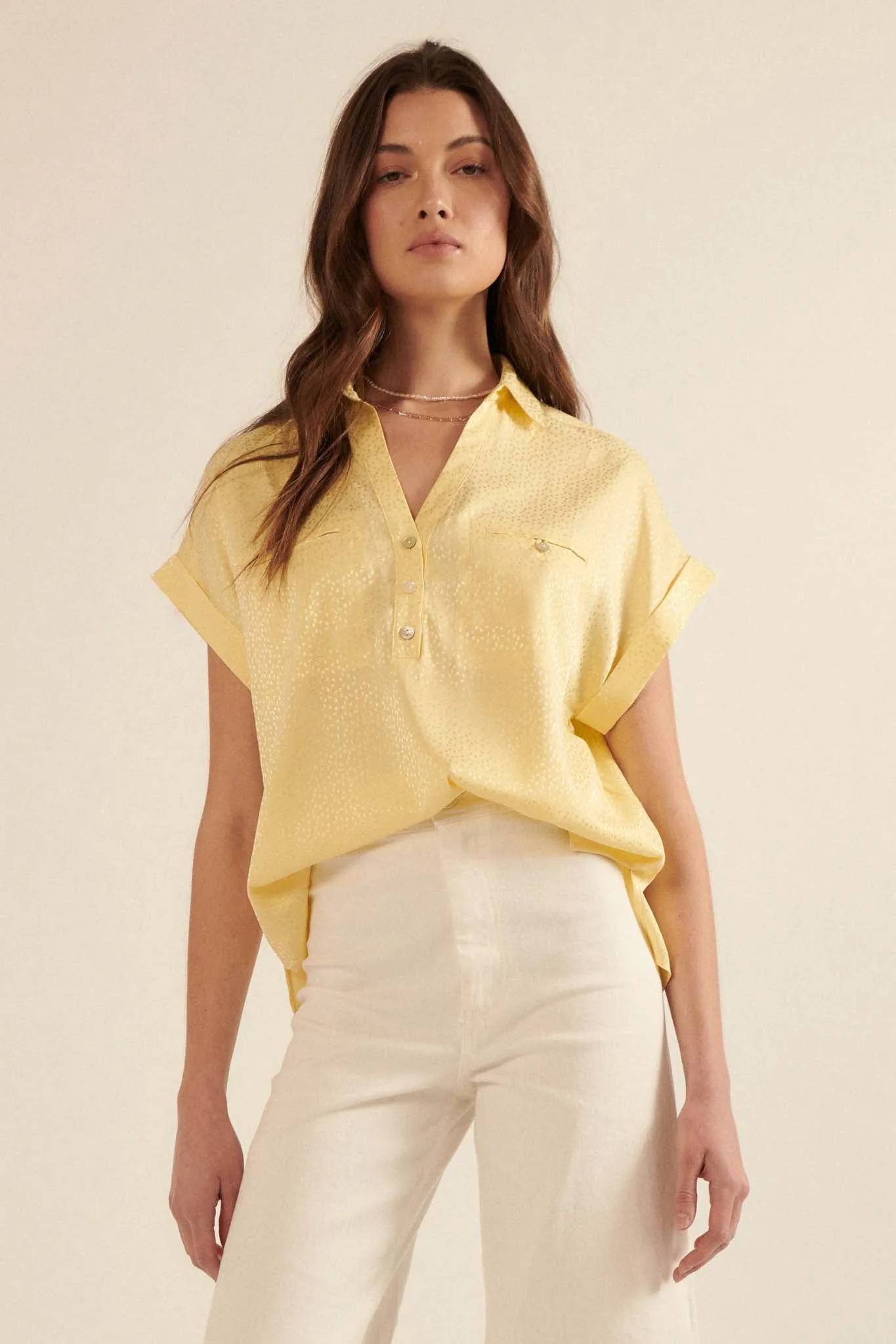 Into the Light Jacquard Dolman Blouse