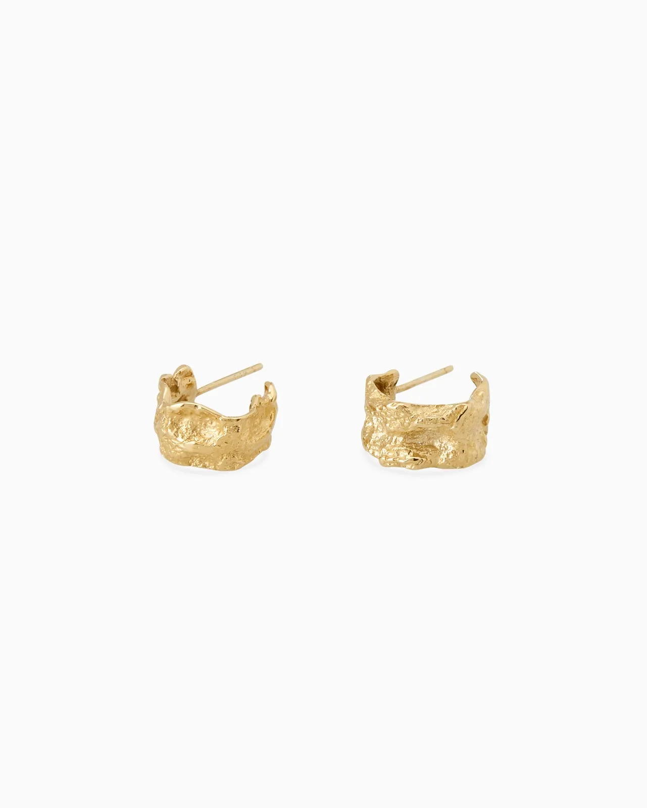 Linen Hoops | Gold