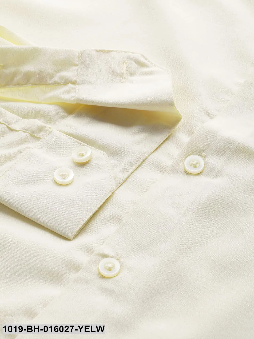 Men's Cotton Lemon Yellow Casual Shirt - Sojanya