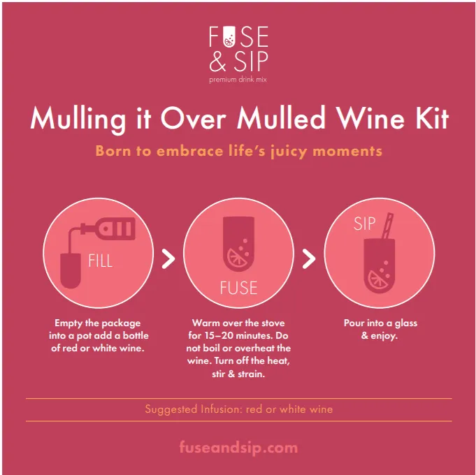 Mulling it Over Mulled Wine Kit | Cranberry   Orange   Cinnamon