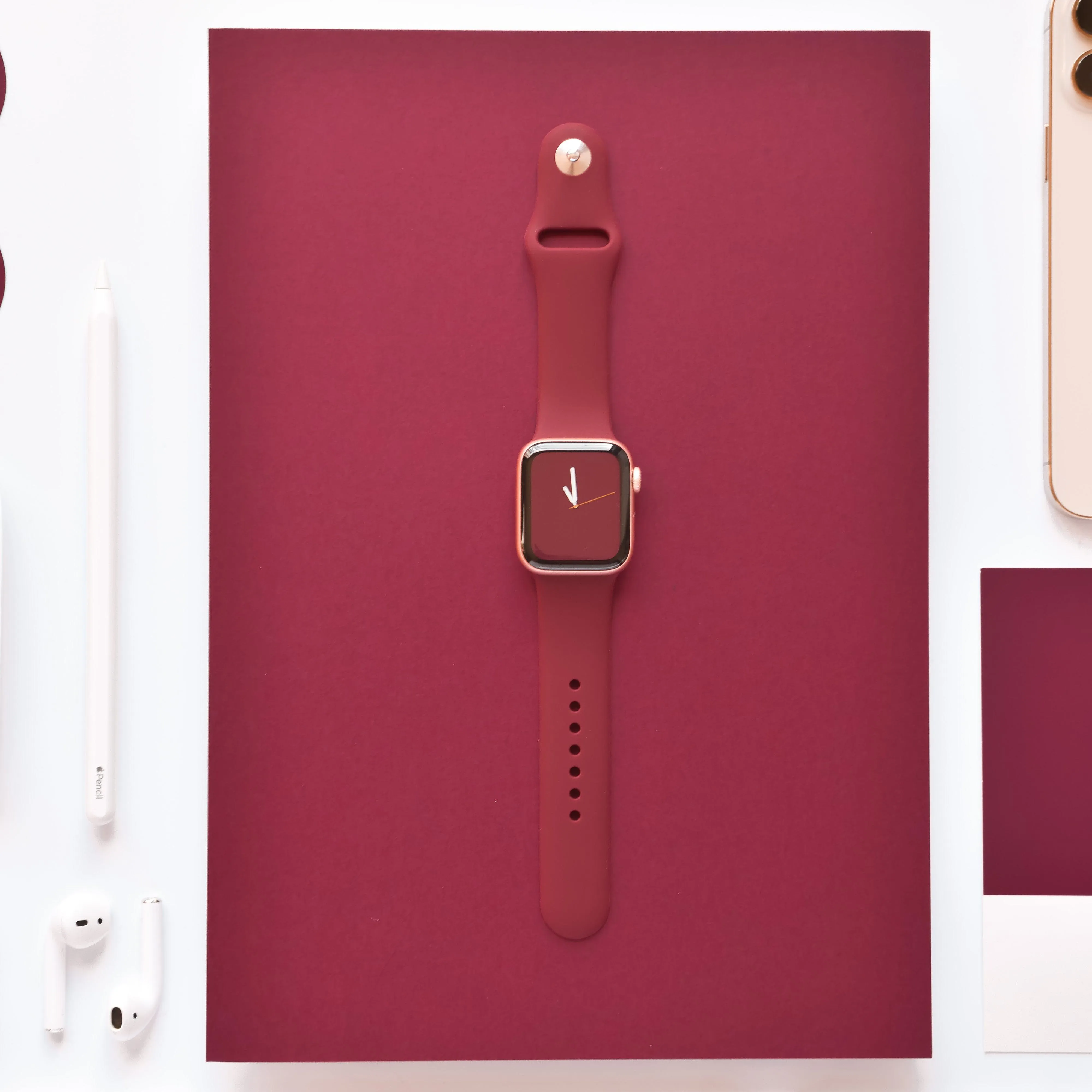 NAKD Apple Watch Strap - Red Wine