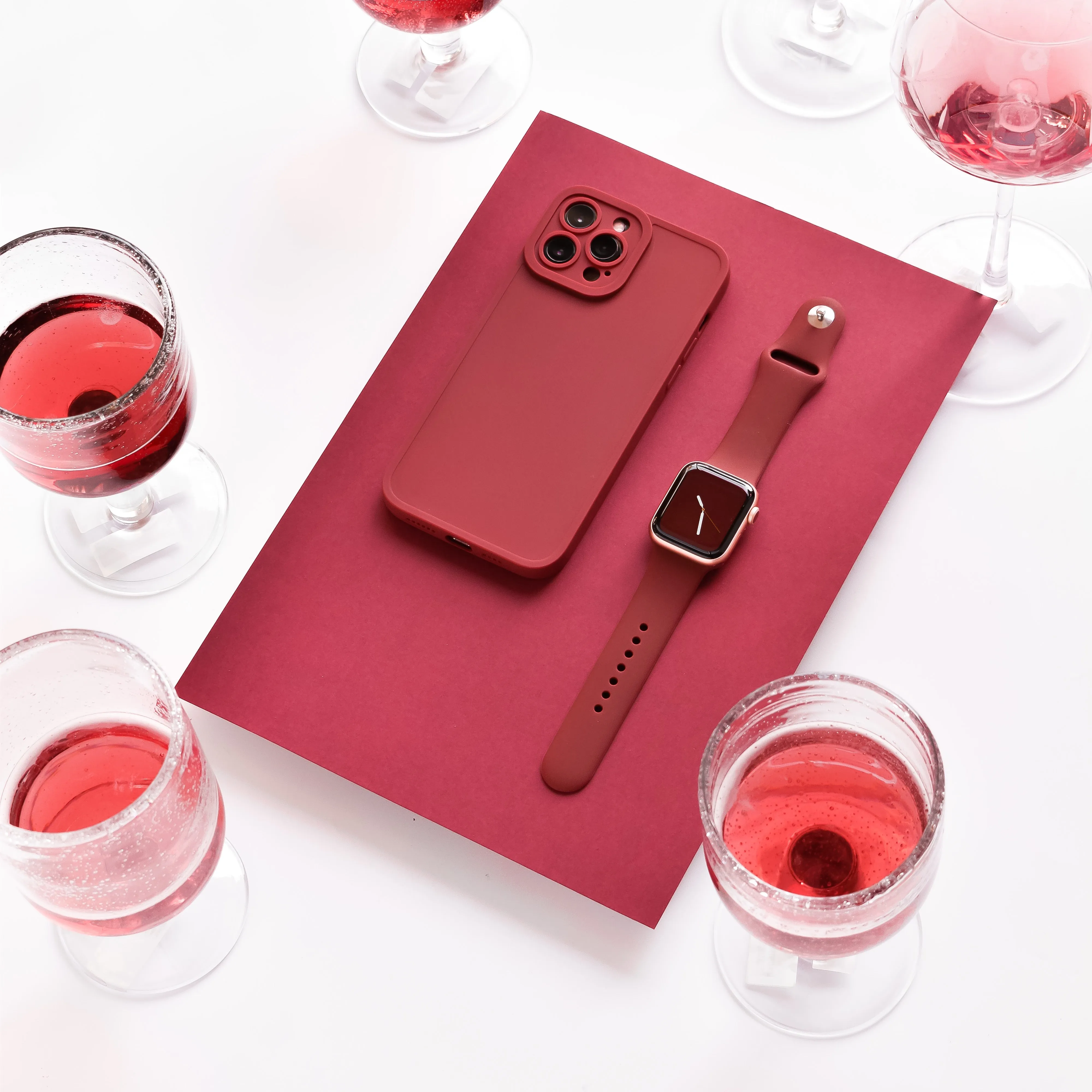 NAKD Apple Watch Strap - Red Wine