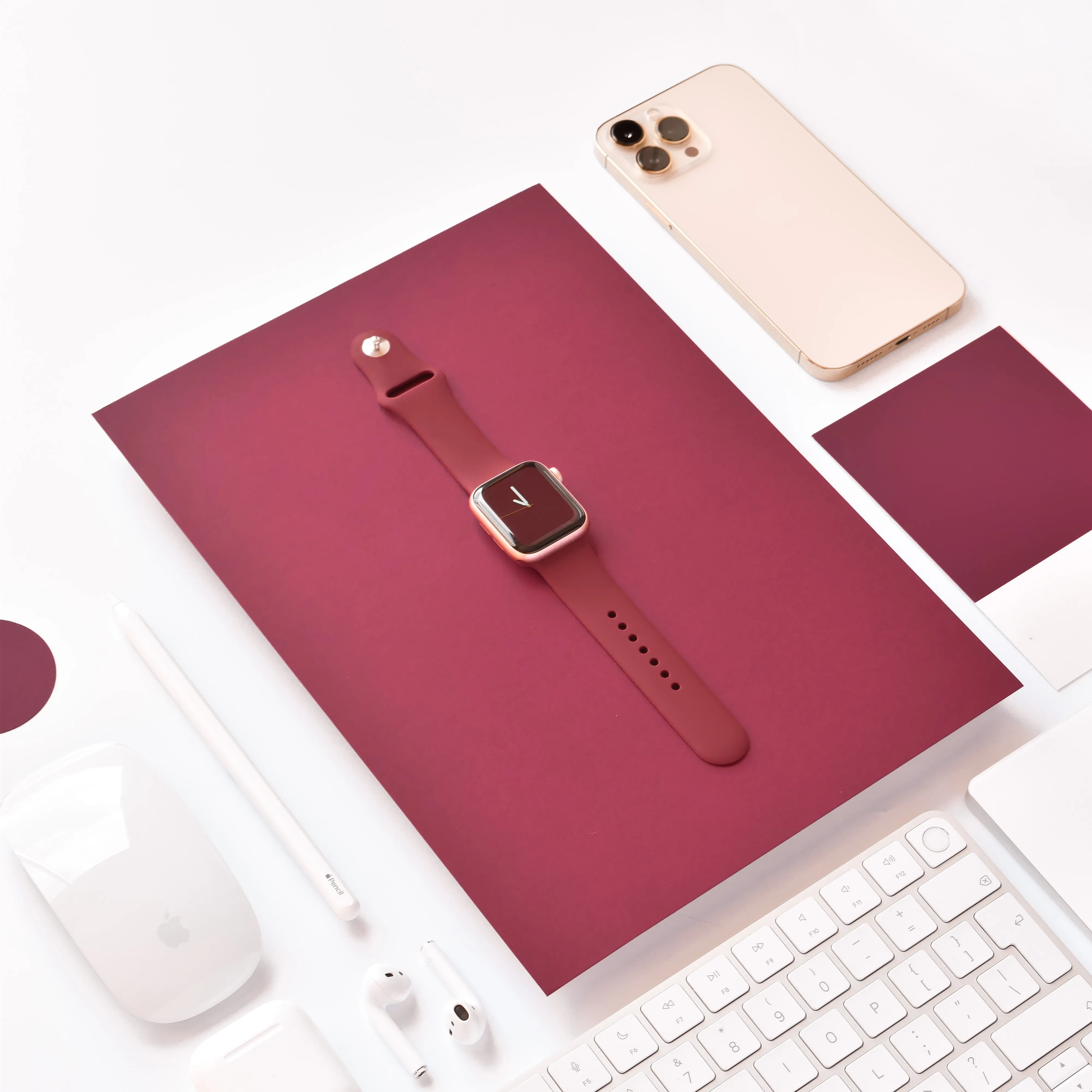 NAKD Apple Watch Strap - Red Wine