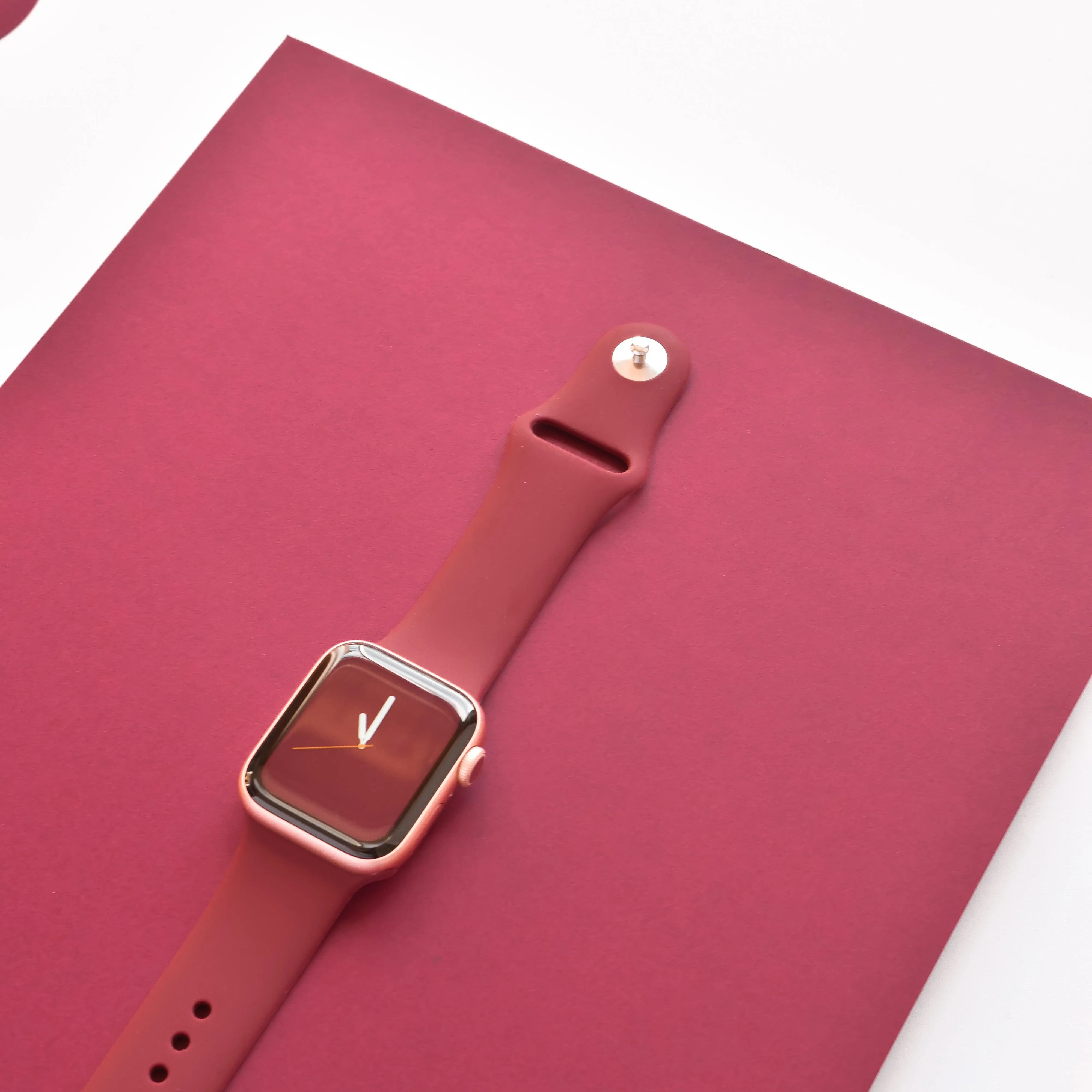 NAKD Apple Watch Strap - Red Wine