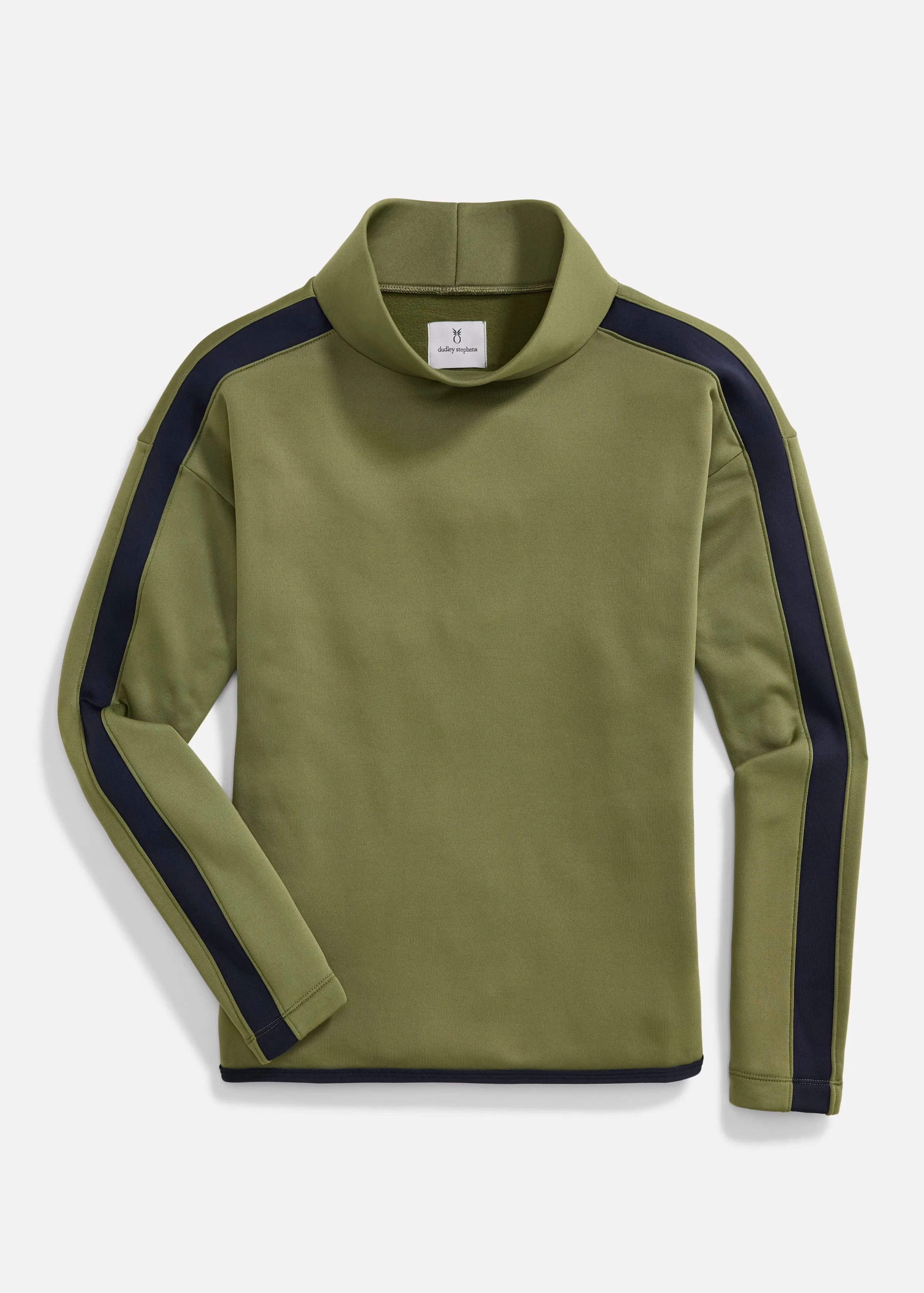 North Fork Mock Neck in Power Stretch (Army Green/Navy)