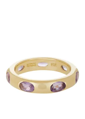 Orbital Ring in 14k - Faceted Light Amethyst