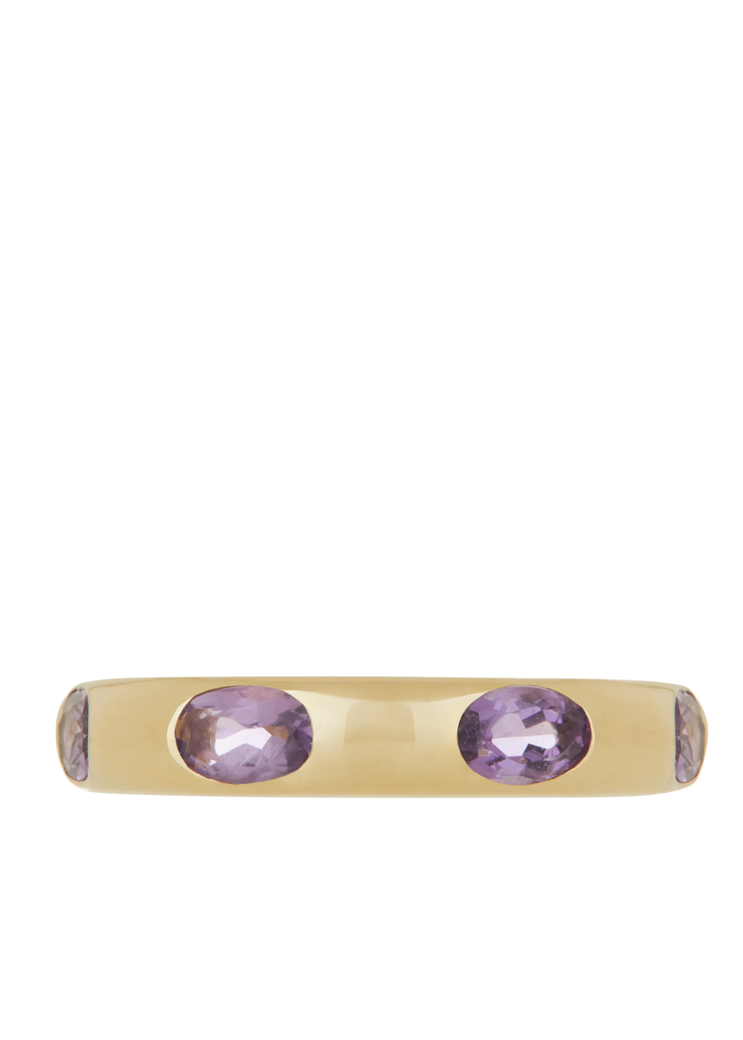 Orbital Ring in 14k - Faceted Light Amethyst