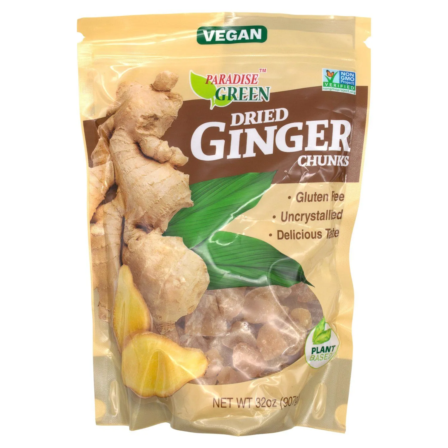 Paradise Green Dried Ginger Chunks