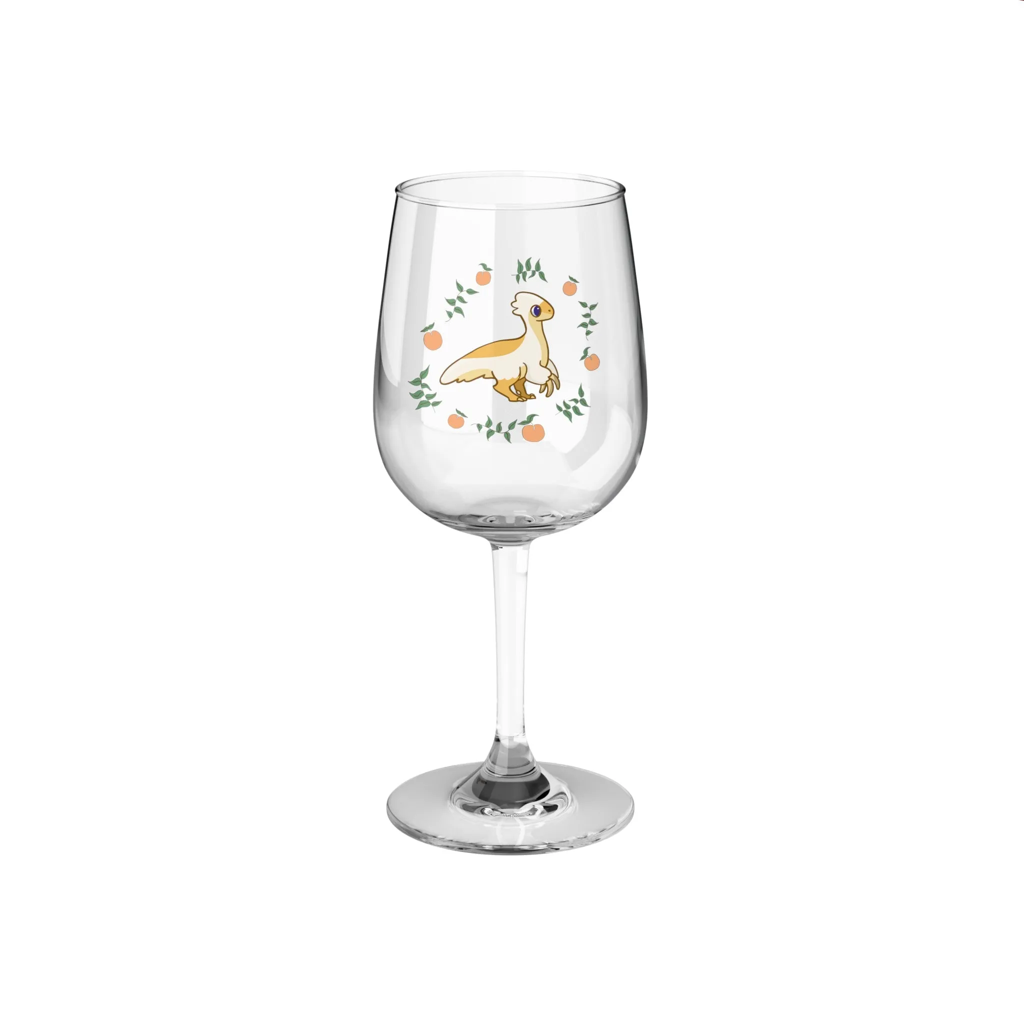 Peach Dinos - Wine Glass