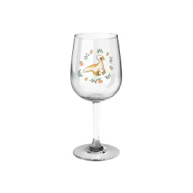 Peach Dinos - Wine Glass