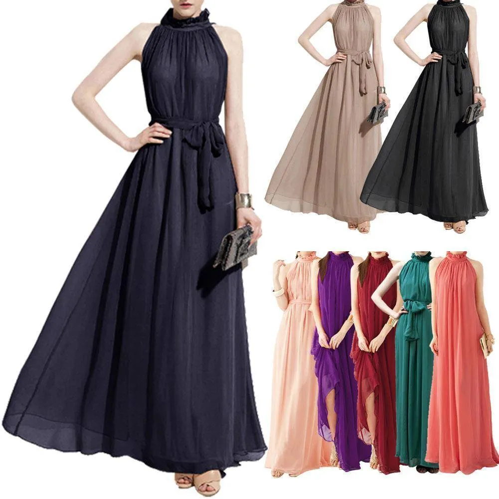 Plus Size - Multi Wear Elegant Chiffon multi way convertible dress Dress (Up to US 18)