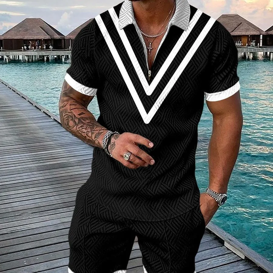 Plus Size Polo Shirt Men's Summer New Suit Fashion