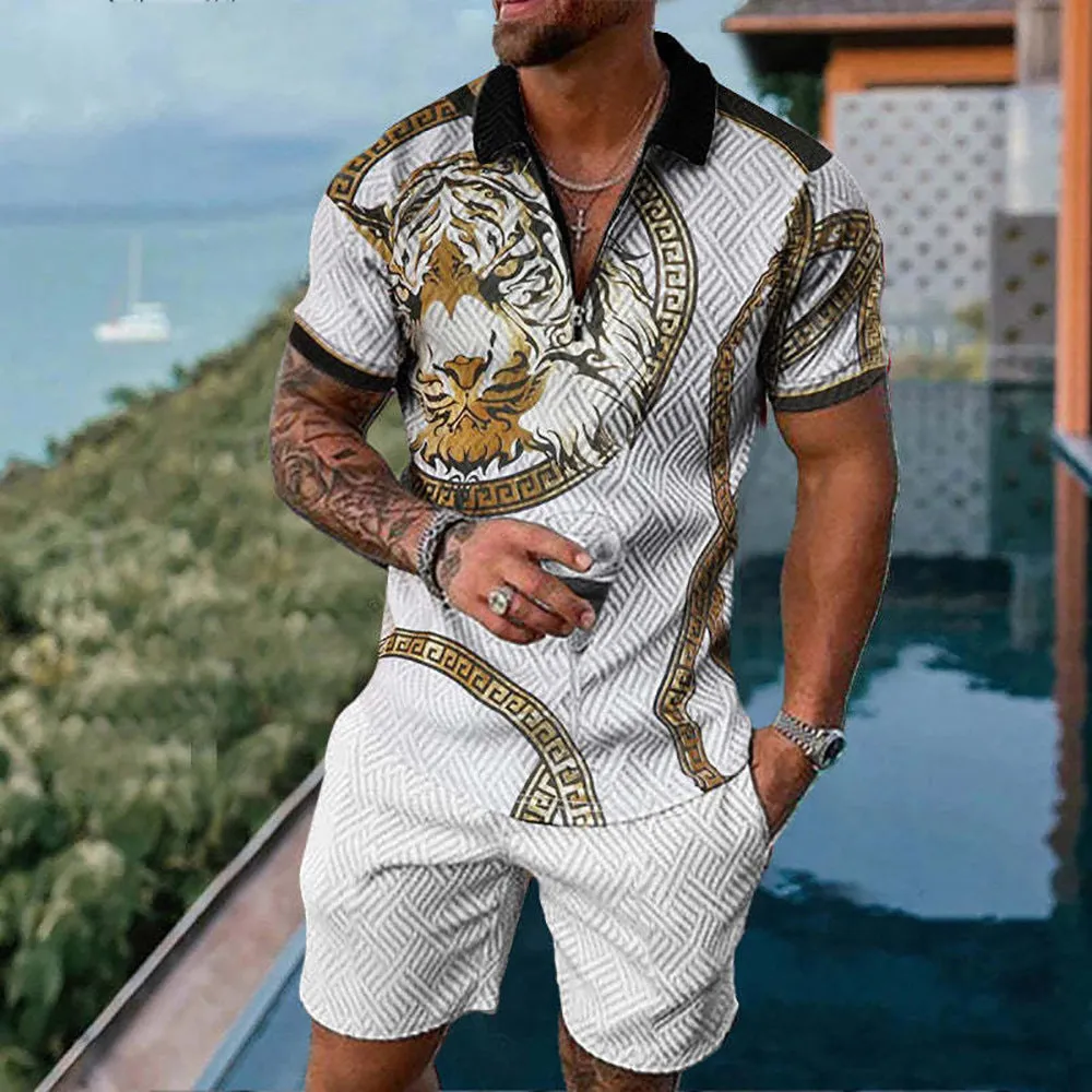 Plus Size Polo Shirt Men's Summer New Suit Fashion