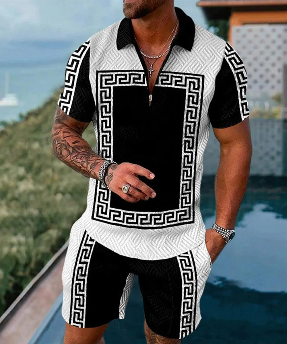 Plus Size Polo Shirt Men's Summer New Suit Fashion