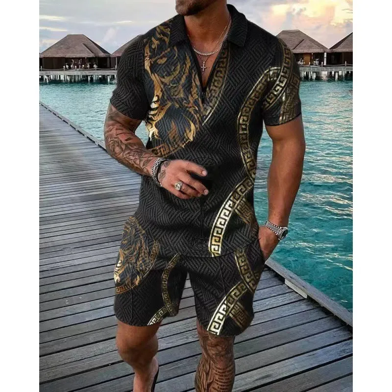 Plus Size Polo Shirt Men's Summer New Suit Fashion