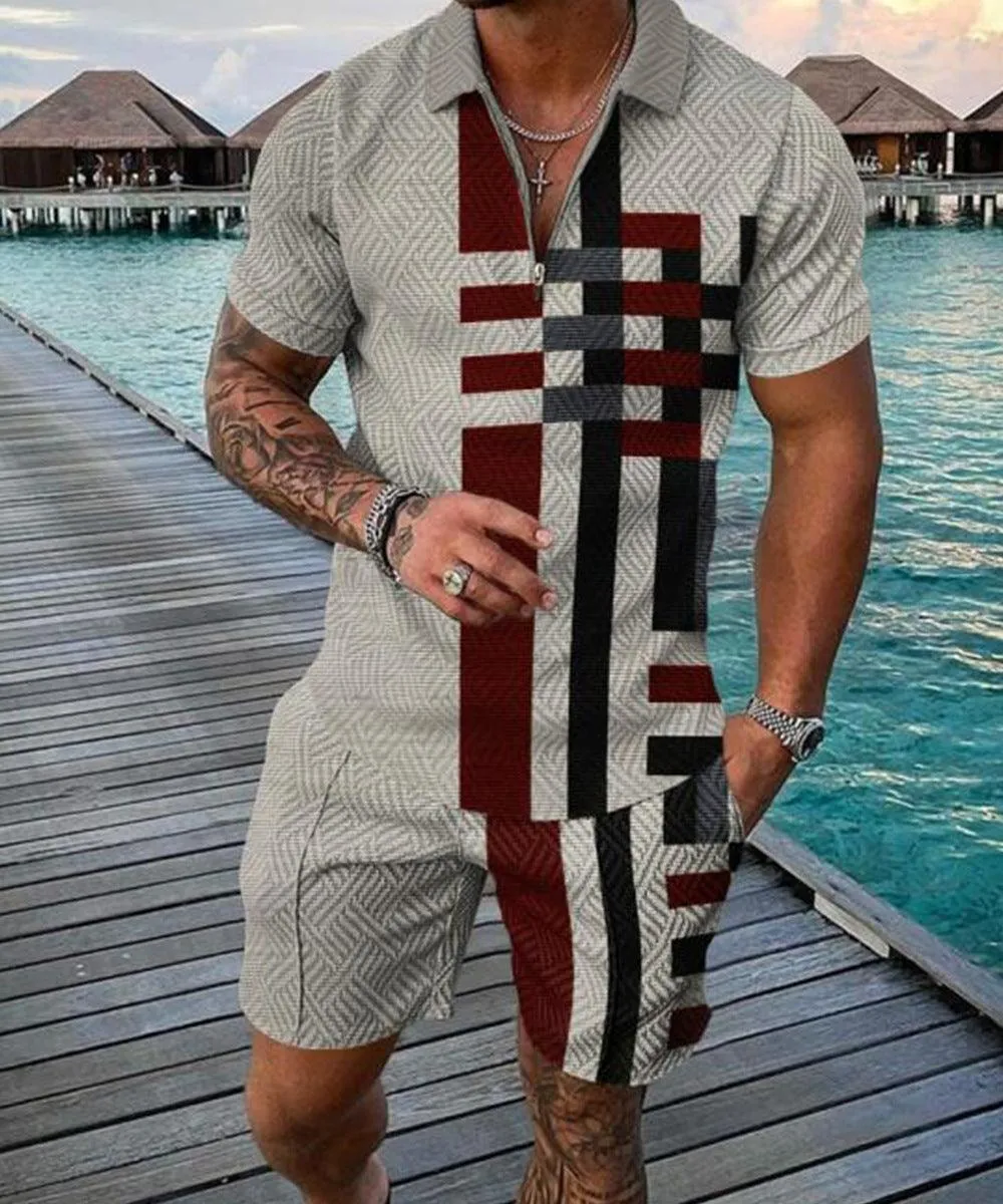 Plus Size Polo Shirt Men's Summer New Suit Fashion