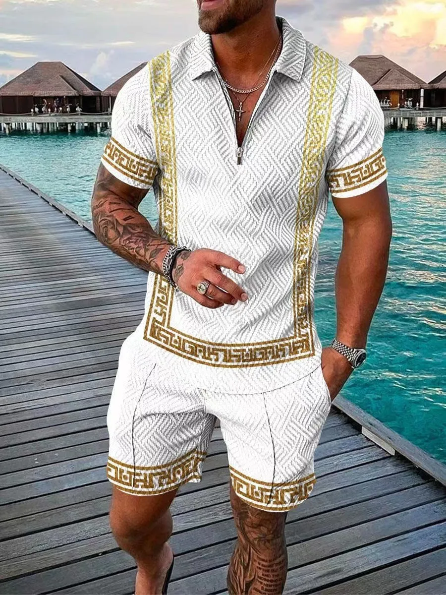 Plus Size Polo Shirt Men's Summer New Suit Fashion