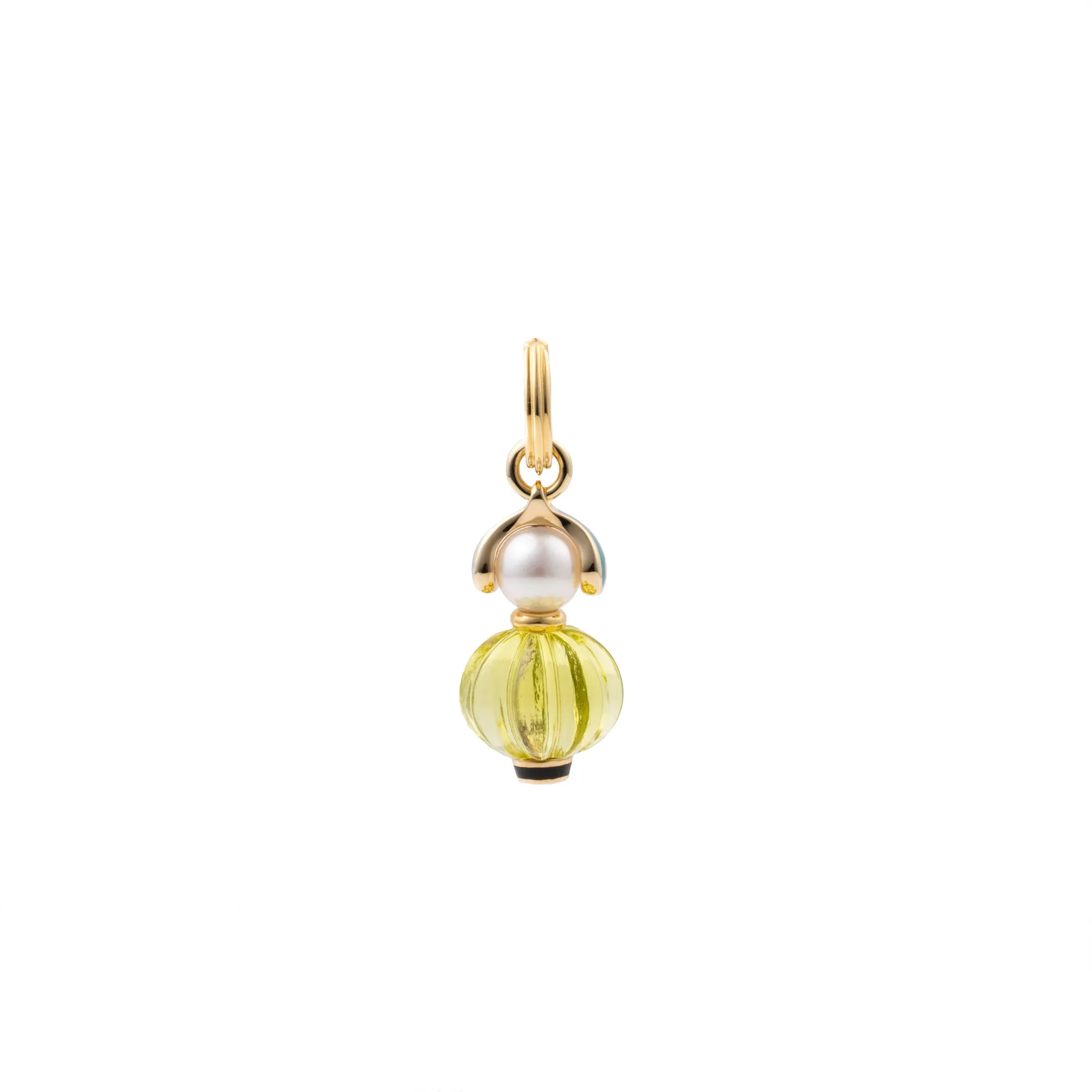 "Bird of Paradise" Lemon Quartz Charm Earring