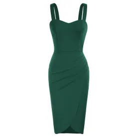 Ruched Wrap Sweetheart Neck Sleeveless Bodycon Dress⏰Flash Sale