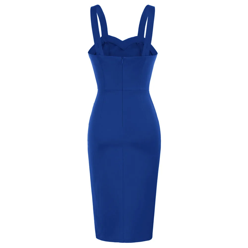 Ruched Wrap Sweetheart Neck Sleeveless Bodycon Dress⏰Flash Sale