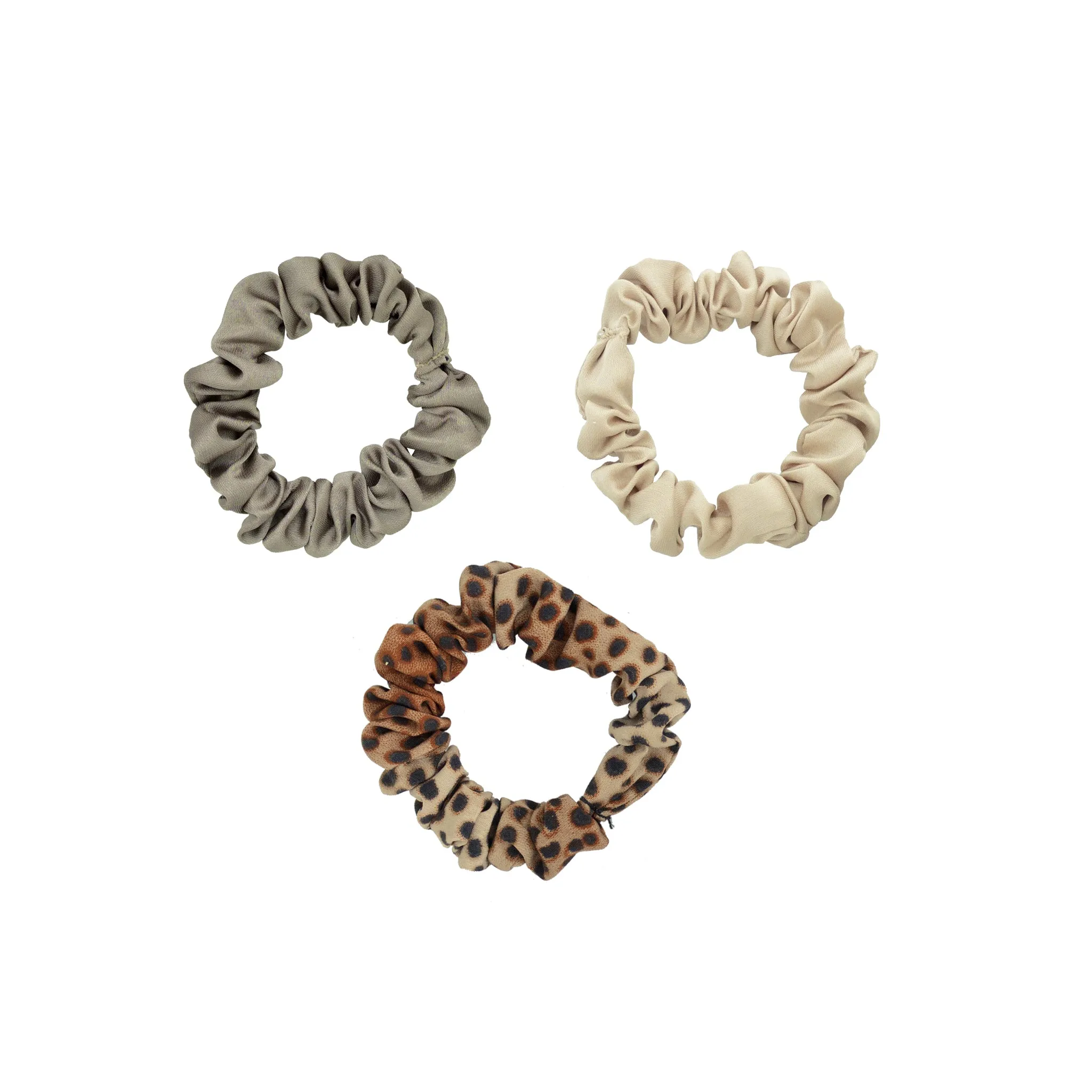 Safari Satin Scrunchies 3-Pack