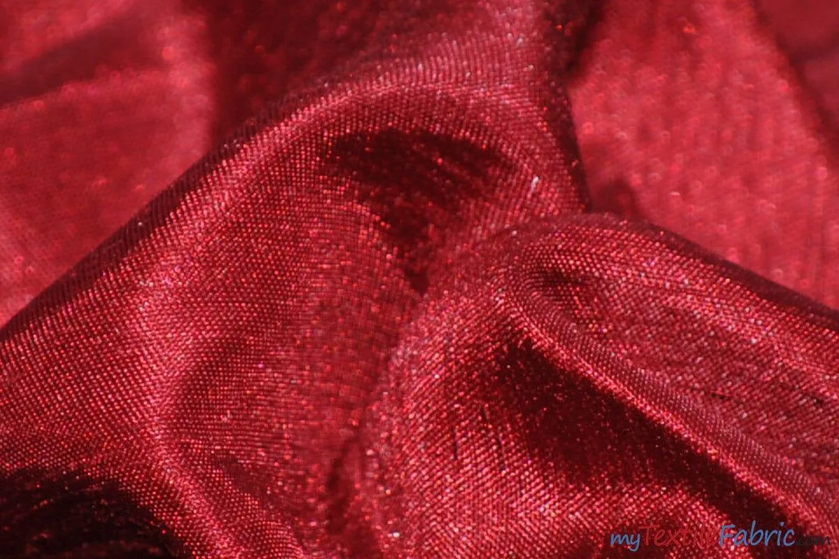 Shantung Satin Fabric - Satin Dupioni Silk Fabric - 60&#34; Wide - Multiple Colors - Sample Swatch