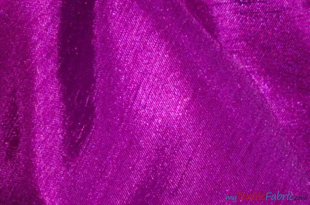 Shantung Satin Fabric | Satin Dupioni Silk Fabric | 60" Wide | Multiple Colors | Continuous Yards |