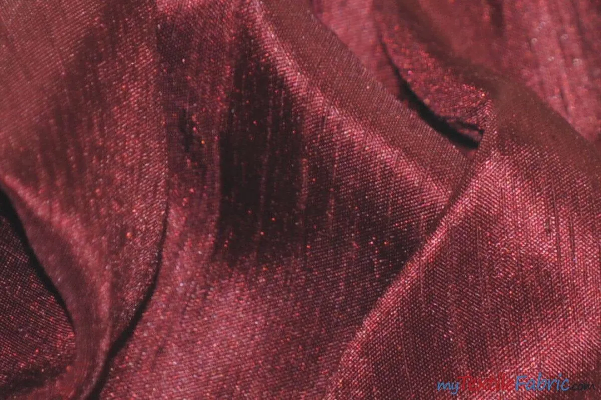 Shantung Satin Fabric | Satin Dupioni Silk Fabric | 60" Wide | Multiple Colors | Continuous Yards |