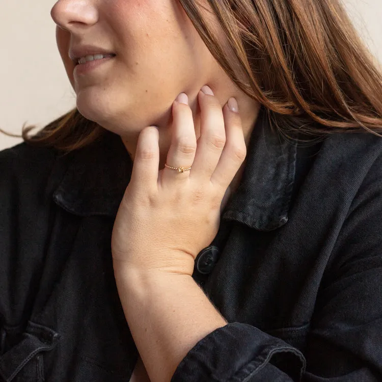 Solid Gold Sunny Citrine Ring