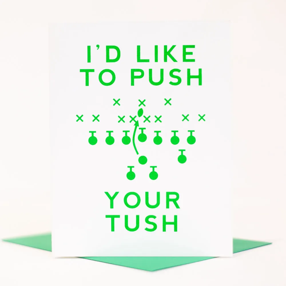 The Brotherly Shove greeting card, Philadelphia Eagles card, Philadelphia Valentine's card, tush push valentines card