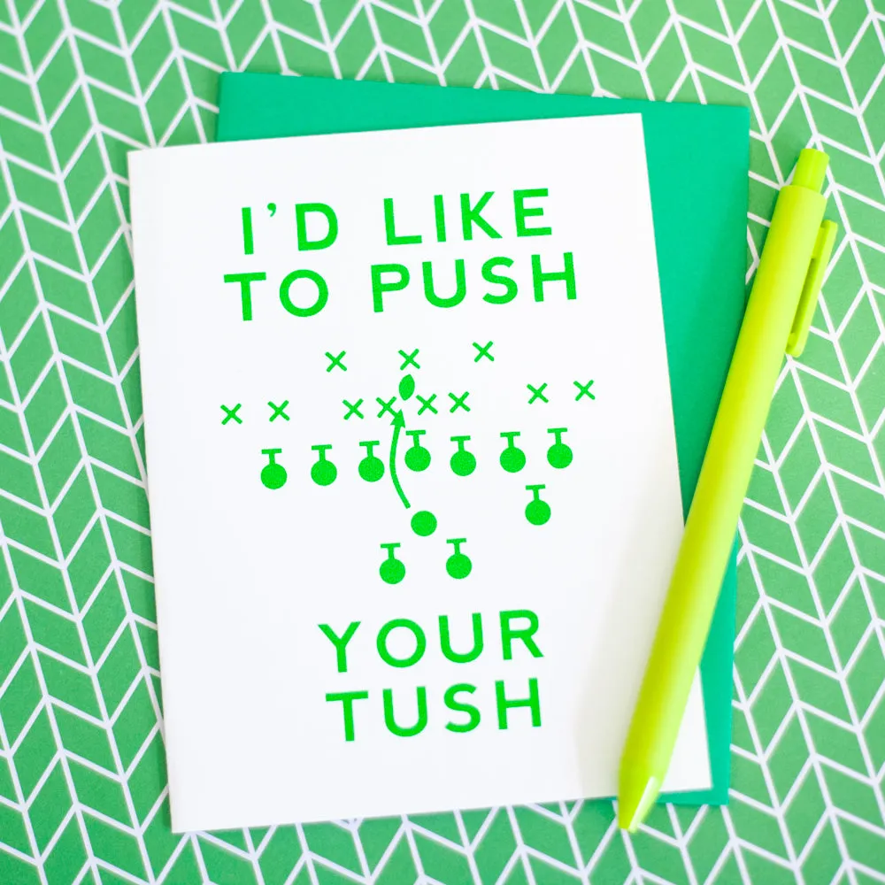 The Brotherly Shove greeting card, Philadelphia Eagles card, Philadelphia Valentine's card, tush push valentines card