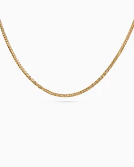 Twisted Snake Chain Necklace | Yellow Gold