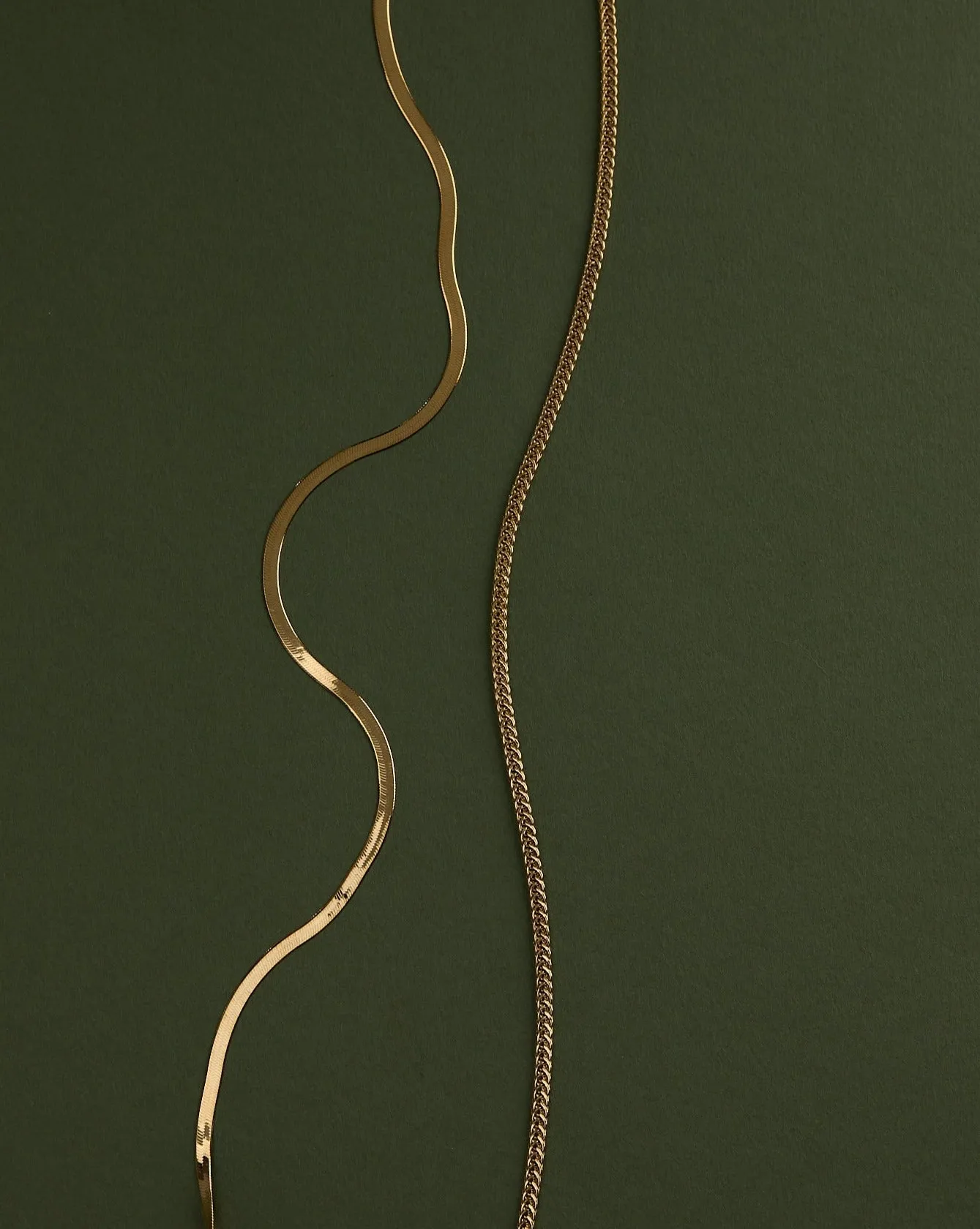 Twisted Snake Chain Necklace | Yellow Gold