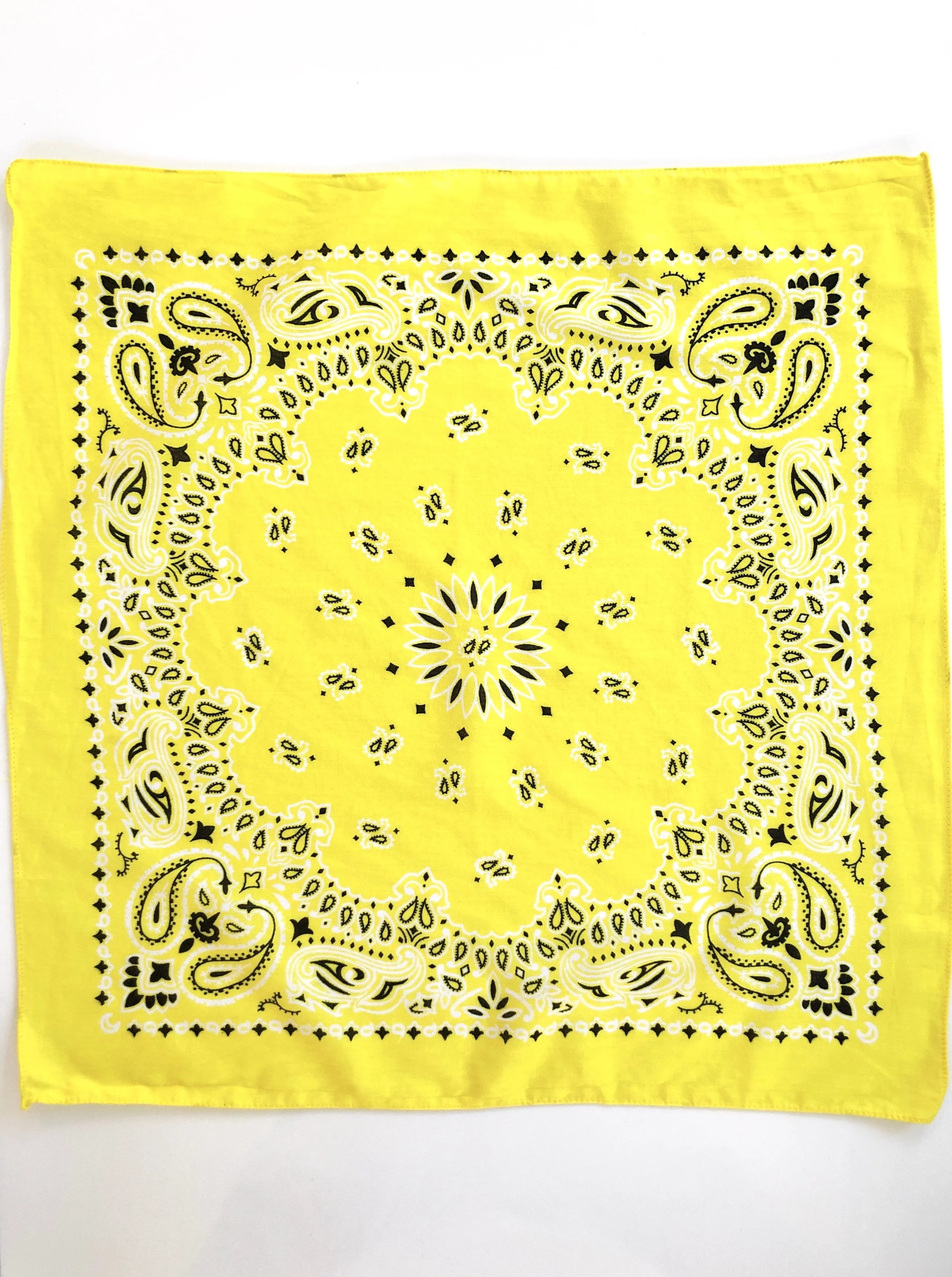 VINTAGE: Cotton Bandana - Lemon Yellow