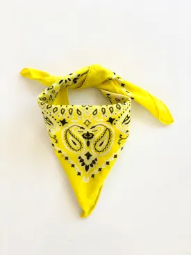 VINTAGE: Cotton Bandana - Lemon Yellow