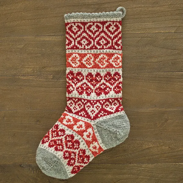 Winter Hearts Christmas Stocking Kit