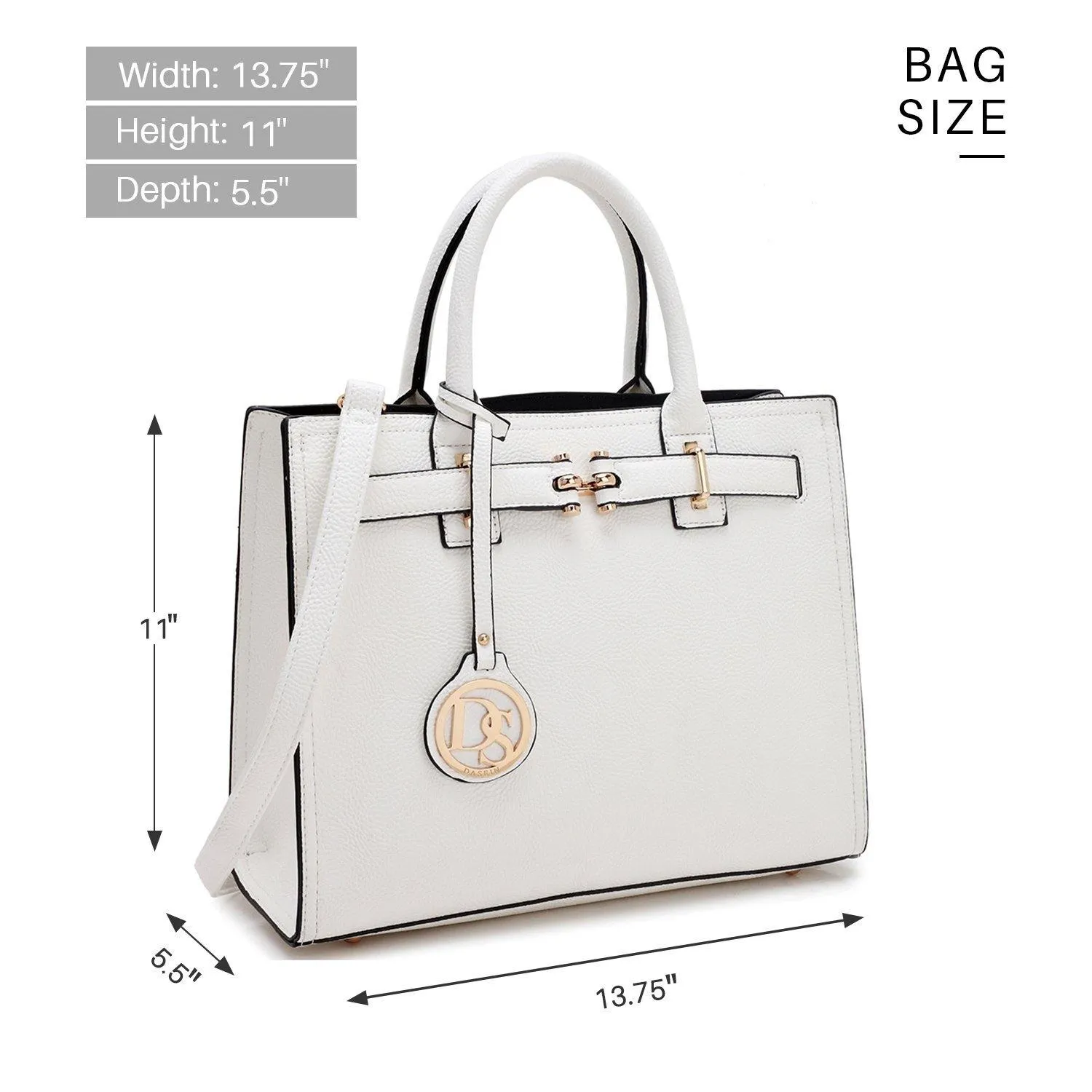 Women Satchel Purses Handbags Belted Top-handle Work Tote Shoulder l Dasein