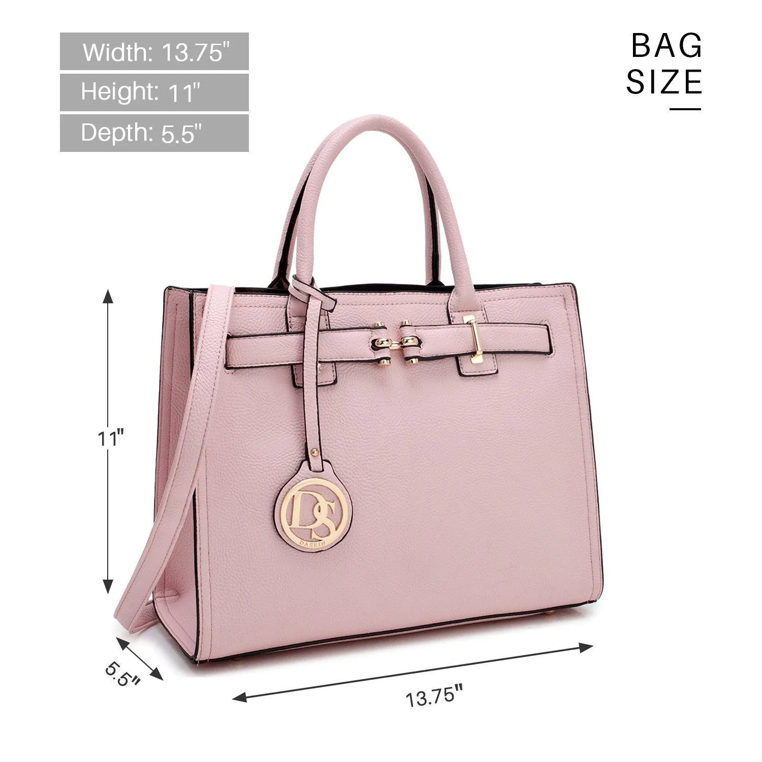 Women Satchel Purses Handbags Belted Top-handle Work Tote Shoulder l Dasein